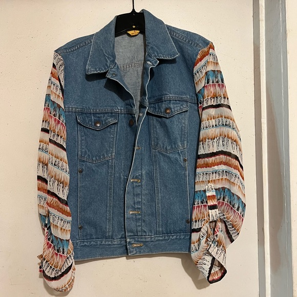 Jackets & Blazers - Denim jacket upcycled Large